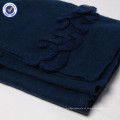 Lenço de caxemira ondulado puro SWC881 tricô xale de caxemira e lenço no atacado